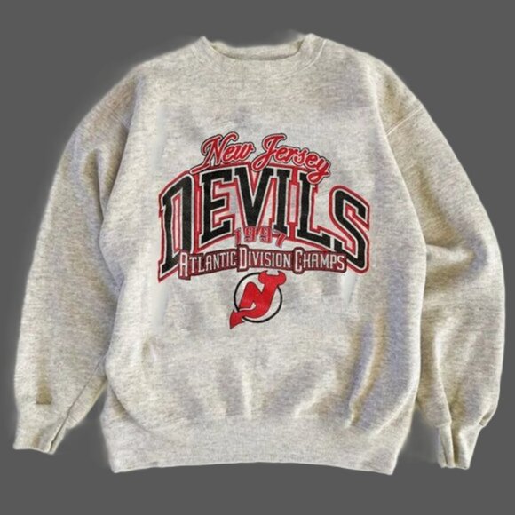 Vtg New Jersey Devils NHL 1997 Crewneck Sweatshirt Men Women - Picture 1 of 4